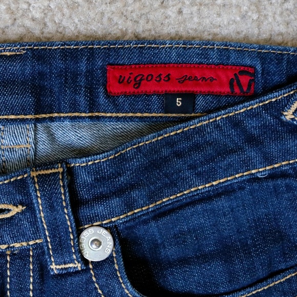 Vigoss Warm Embroidered Pocket Flare Jeans Size 5 - Picture 4 of 8